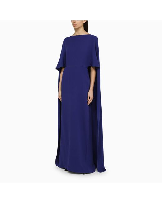 Valentino Blue Sapphire Silk Long Dress