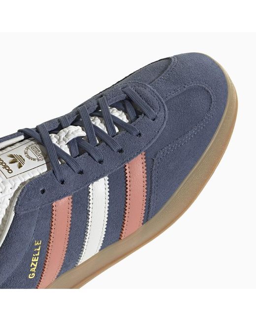 Sneaker gazelle indoor blue blink/wonder clay di Adidas Originals da Uomo