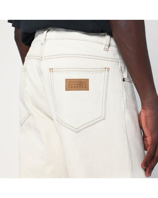 MM6 by Maison Martin Margiela White Jeans With Patches for men
