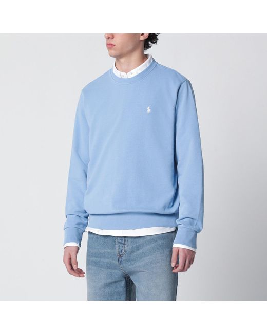 Polo Ralph Lauren Blue Cotton Crew-Neck Sweatshirt for men