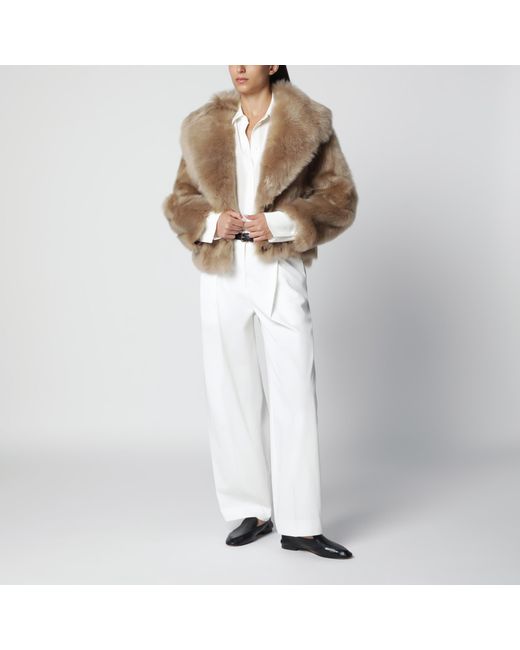 Blancha Brown Short Hazelnut Fur Jacket