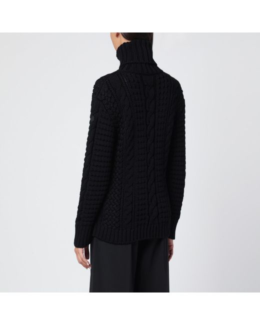 Moncler x Edward Enninful Black Wool Turtleneck Sweater