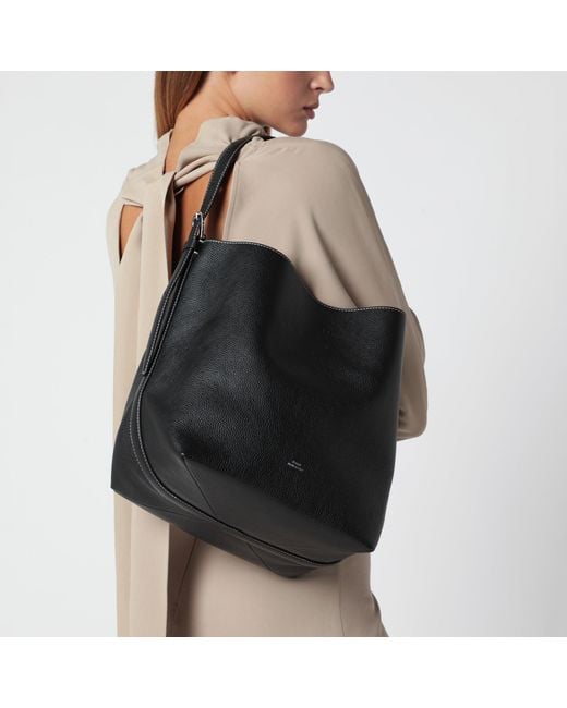 Totême Black Medium Tote Bag