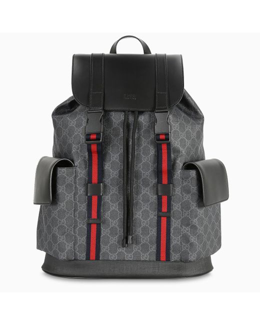 Gucci Black Soft gg Supreme Backpack for men