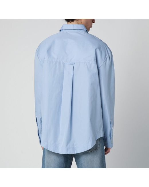 AMI Blue Ami De Coeur Light Shirt for men