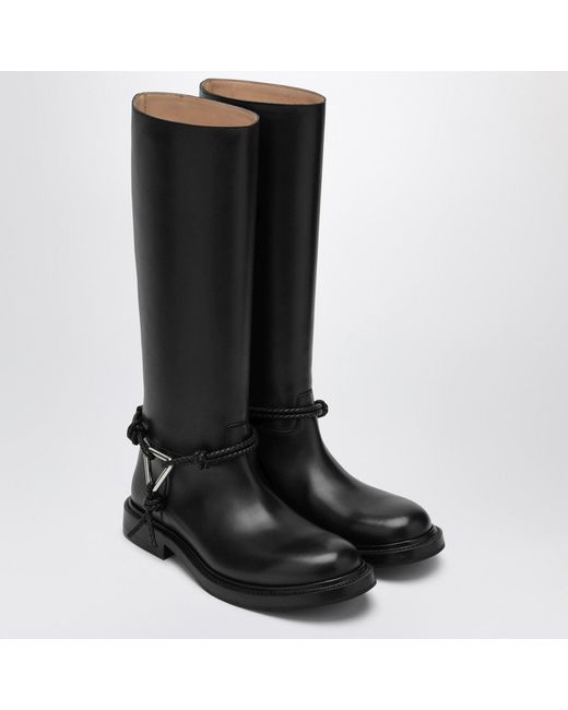 Bottega Veneta Black James Boots In Leather