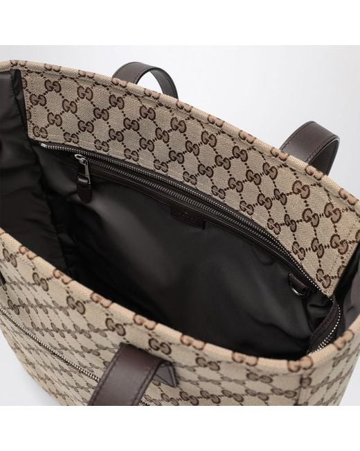 Grand Sac De Shopping En Tissu Gg Gucci pour homme en coloris Brown