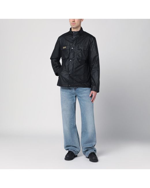 Barbour Black Waxed International Jacket for men