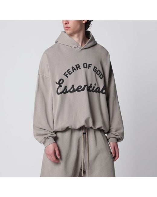 Fear Of God Gray Training 90S Faded Seal Cotton Fleece Sweatshirt for men
