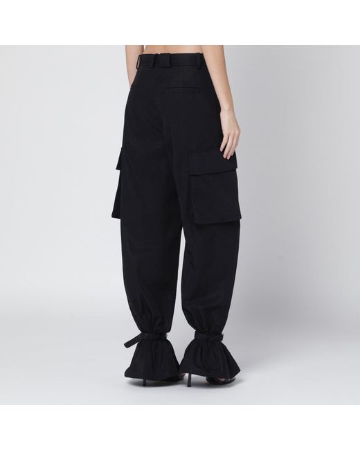 The Attico Black Nylon Trousers