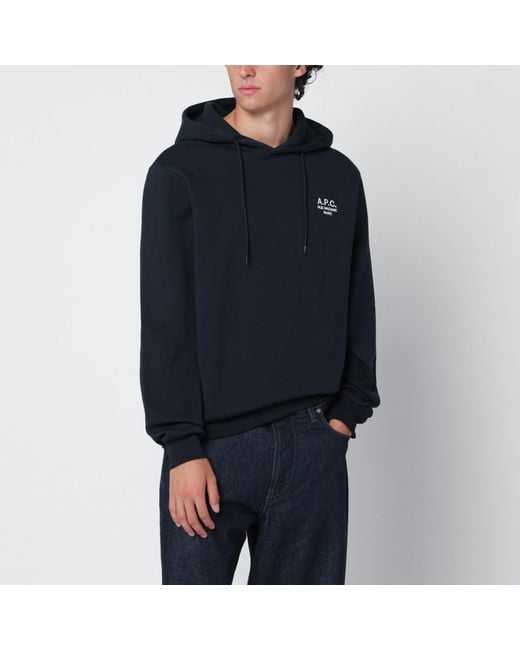 A.P.C. Blue Cotton Hoodie for men