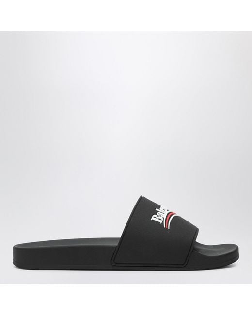 Balenciaga Black Pool Slide Sandals for men
