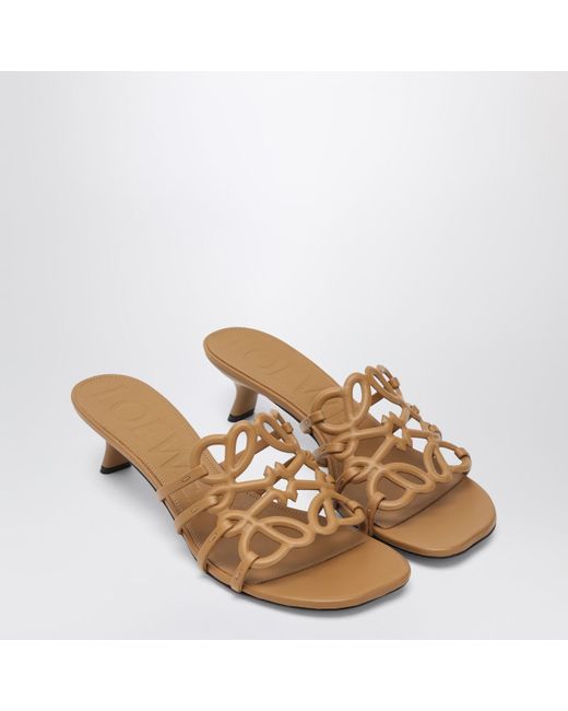 Loewe Brown Petal Anagram Slides