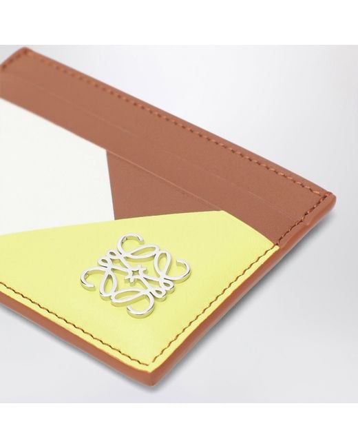 Loewe Brown Anagram Card Holder With Multicolour Graphic Motif