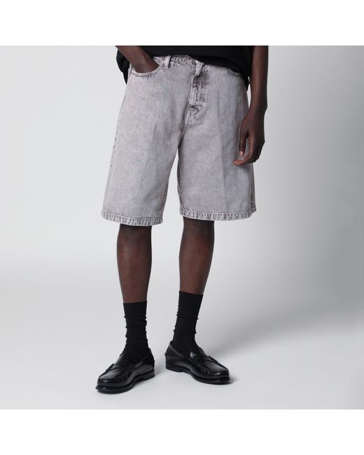 Carhartt Gray Landon Loose-Fit Denim Shorts for men