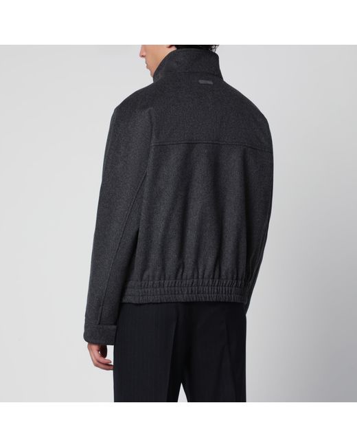 Lardini Gray Zip-Up Jacket for men