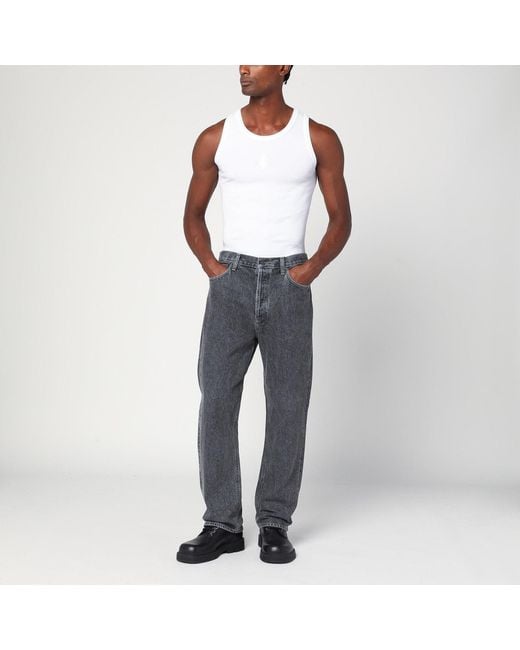 Agolde Gray Washed-Effect Jeans for men