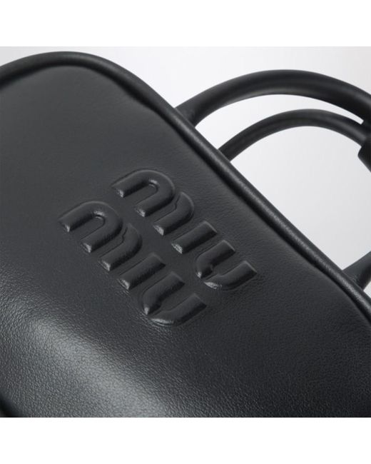 Miu Miu Black Trick Schwarz Aus Leder
