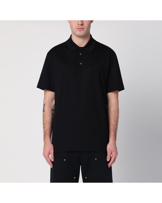 Givenchy Black Cotton Polo Shirt for men