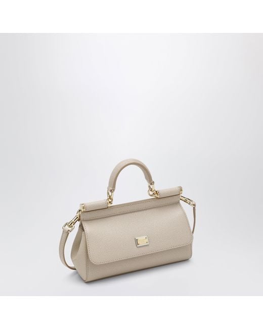 Dolce & Gabbana Natural Small Sicily Top-Handle Bag