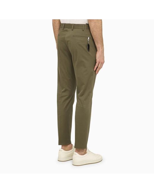 Pantalone slim in cotone di PT Torino in Green da Uomo