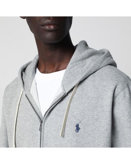Polo Ralph Lauren Gray Cotton Zip-Up Hoodie for men