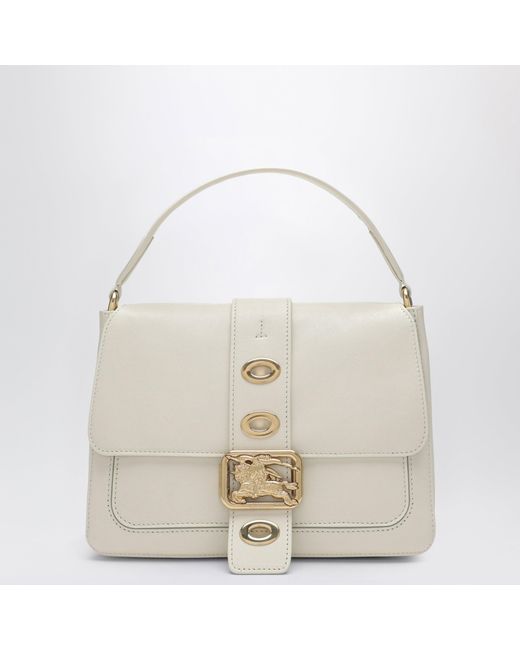 Burberry White Small Rider Shoulder Bag