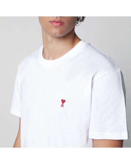 AMI White Ami De Coeur T-Shirt for men
