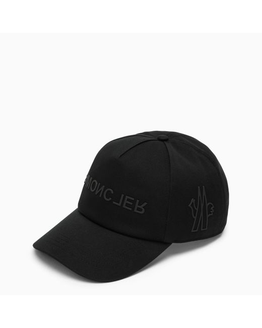 3 MONCLER GRENOBLE Black Baseball Cap With Logo for men