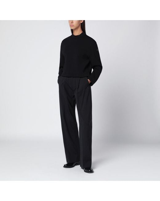 Moncler x Edward Enninful Black Sweatshirt With Asymmetric Hem