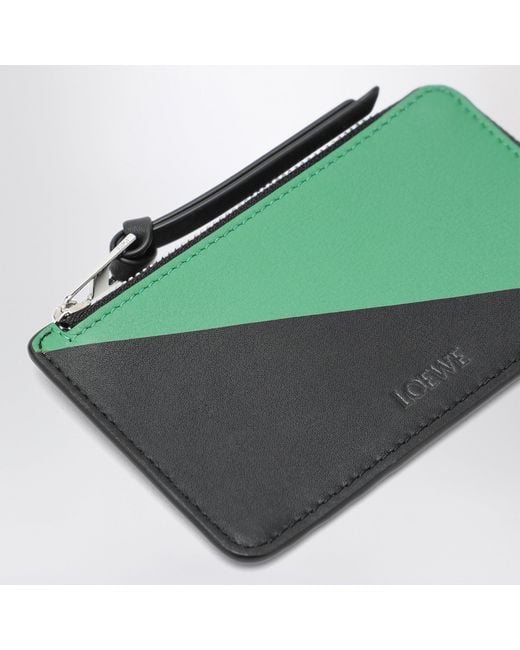 Loewe Green Flag Card Holder With Coin Pocket for men