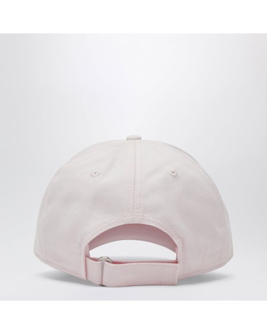 Moncler White Baseball Cap With Logo Patch