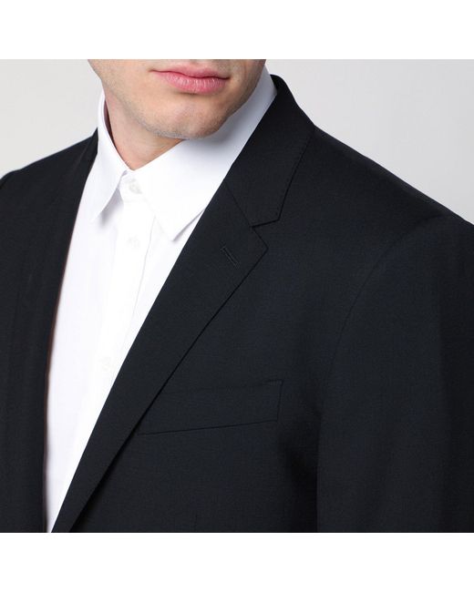 Dolce & Gabbana Black Single-breasted Virgin Wool Suit for men