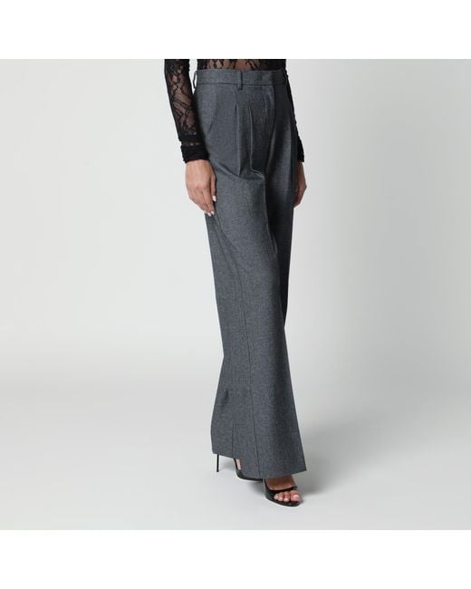 ANDAMANE Gray Wide-Leg Trousers