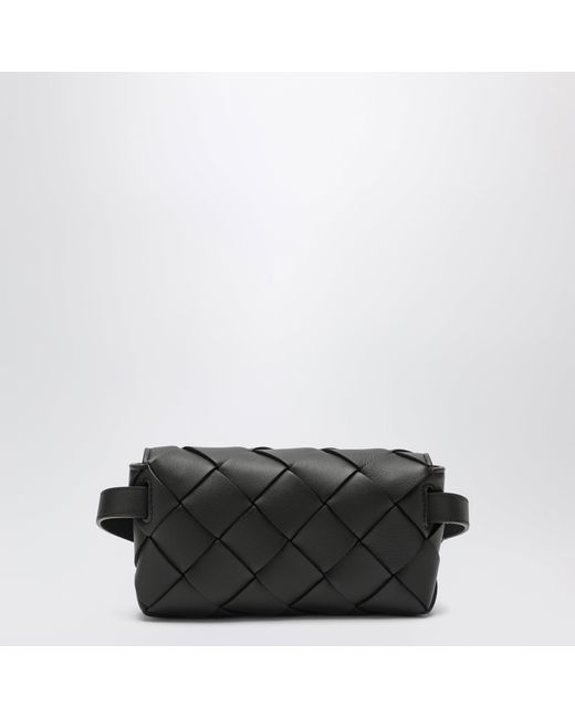 Bottega Veneta Black Diago Intreccio Belt Bag for men
