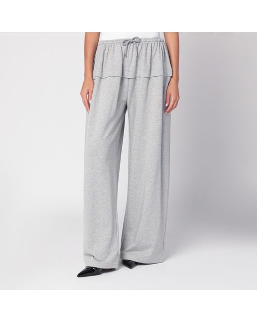 Alaïa Light Peplum Trousers in Gray | Lyst
