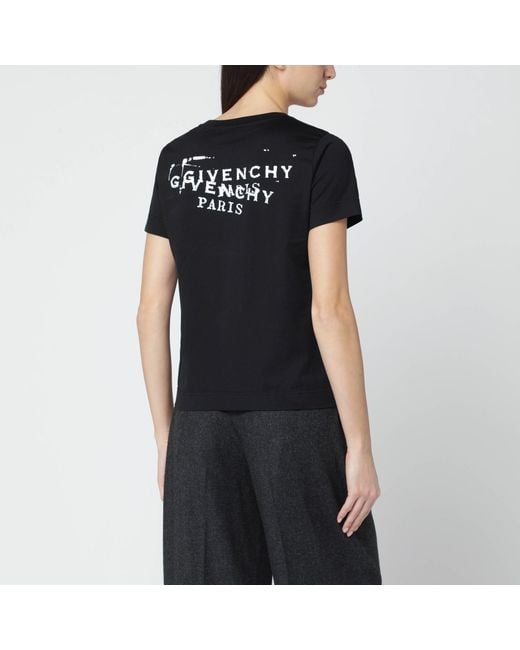 Givenchy Black T-Shirt With Stamp Print