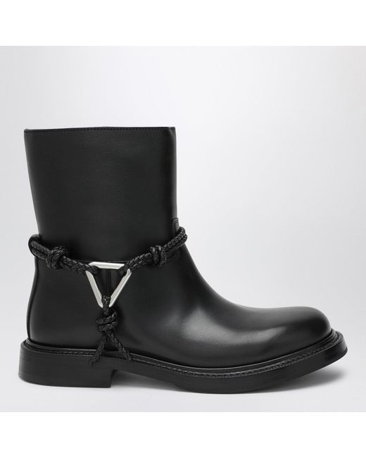 Bottega Veneta Black James Leather Ankle Boots