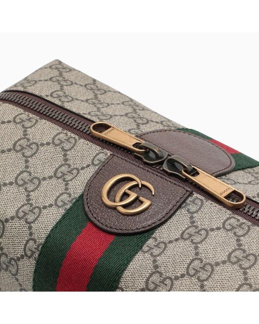 Gucci Beigefarbene Mappe Ophidia Gg in Gray für Herren