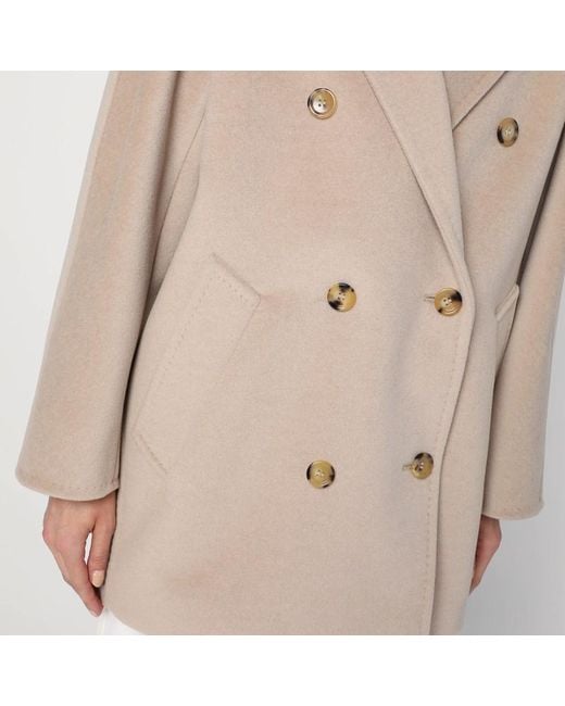 Max Mara Natural 101801 Icon Short Coat In Écru