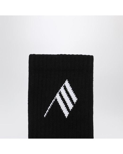 Chaussettes Noires/Blanches Avec Logo The Attico en coloris Black