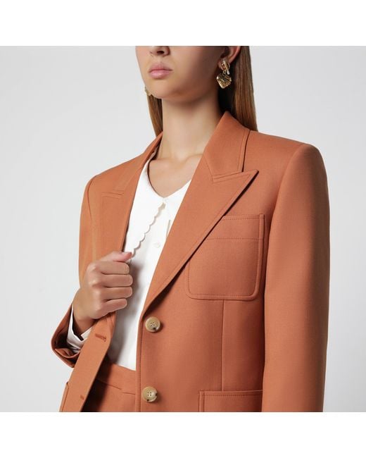 Chloé Orange Single-Breasted Jacket
