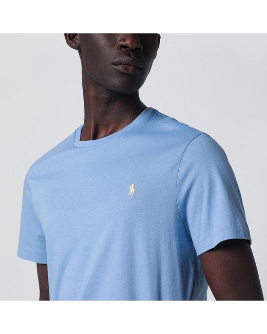 Polo Ralph Lauren Blue Cotton Custom Slim-Fit T-Shirt for men