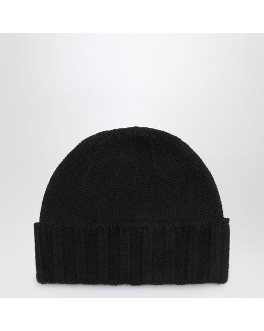 Drumohr Black Cashmere Beret for men