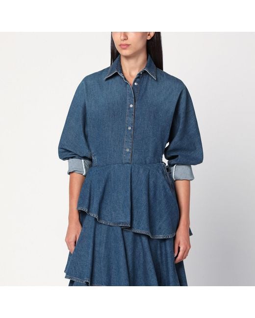 Alaïa Blue Denim Cotton Shirt