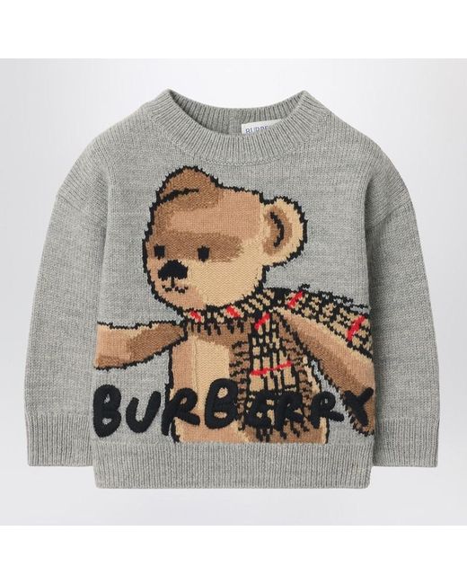 Burberry Gray Grauer Pullover Aus Wolle Mit Thomas Bär And Friends