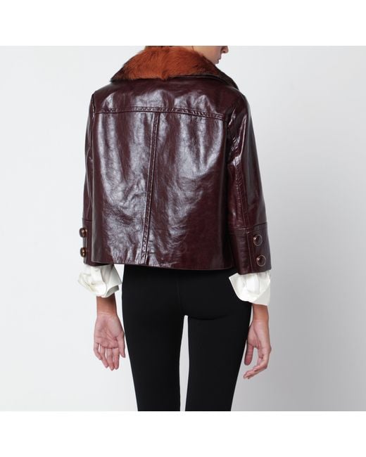 Chloé Red Dark Cropped Jacket