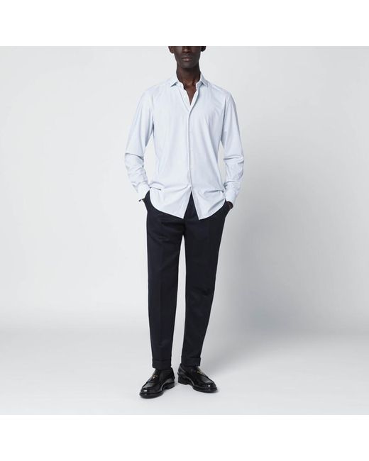 Xacus White Striped Tailor Fit Shirt for men