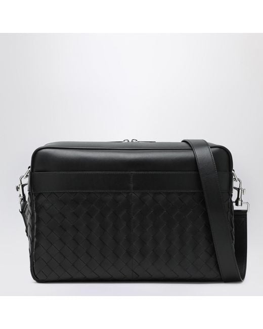 Bottega Veneta Black Intrecciato Camera Bag for men