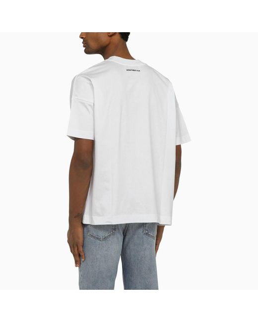 T-shirt girocollo bianca con logo di Department 5 in Gray da Uomo